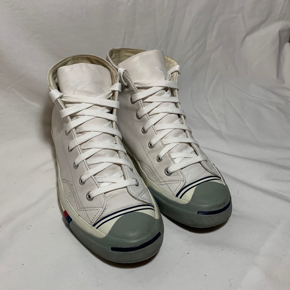 Rare Authentic Vintage 💯% Leather Pro Keds Royal-blue tips